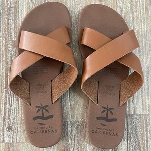 Sandalias Caribeñas Cozumel Water Friendly Flat Comfort Slide Womens Size 8